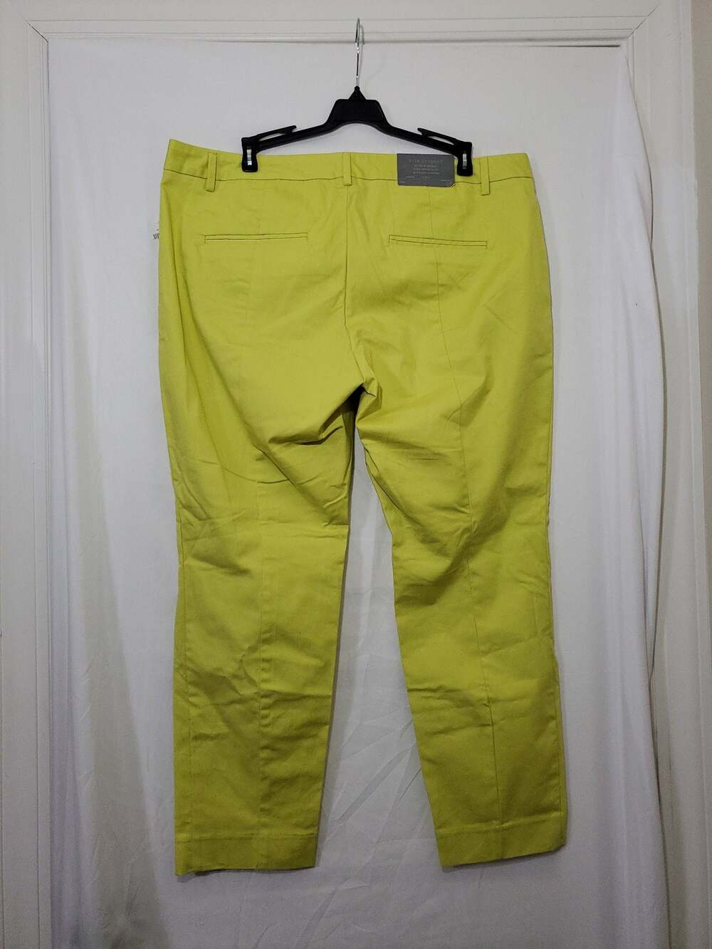NWT Gap Slim Cropped Pants Women's Size 14 Lime Green Stretch - Picture 3 of 7
